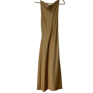 NWT Significant Other Diedra Cowl Neck Slinky  Satin Long Dress Revolve US 9
